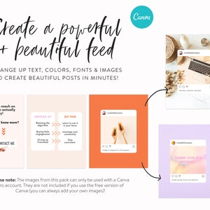 Engagement Power Instagram Templates Canva Templates for Instagram Posts & Carousels Blogger, Coach, Small Business Post Template image 8