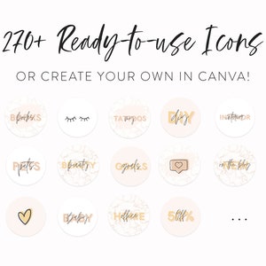 Gold Marble Instagram Highlight Icons Pack for Small Business & Bloggers Instagram Story Icons Handwriting Instagram Story Highlights image 3