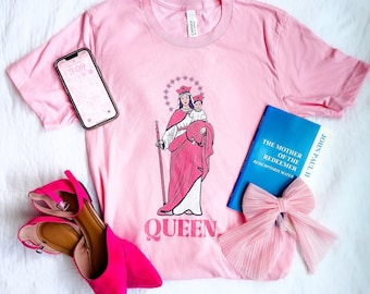 Camiseta de la Reina del Cielo, camiseta de la Virgen María, camiseta católica,