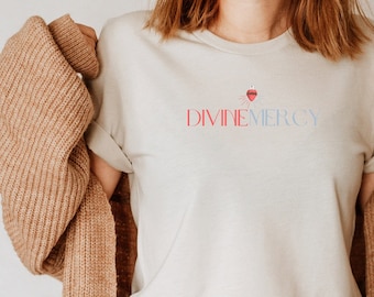 Divine Mercy Tee, (Multiple Colors), Catholic Tee, Catholic Men's Tee, Catholic Shirt, Catholic Women's Shirt, Catholic Gift, Catholic gift