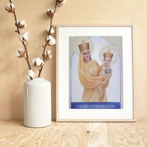 Our Lady of Prompt Succor Art Print, Catholic Art, Virgin Mary Art, Catholic gift, Catholic gift