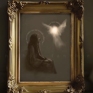 The Annunciation Art Print, Catholic Art, Catholic Gift, Marian Art