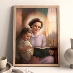St. Gianna Molla Art Print, katholieke kunst, katholieke heilige, katholieke moeder, katholiek cadeau, katholiek cadeau