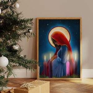 Advent Art Print, Catholic Art, Christmas Print, Catholic gift