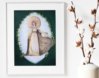 Lámina de Desatador de Nudos, Arte Católico, Arte de la Virgen María, Regalo Católico, Regalo Católico