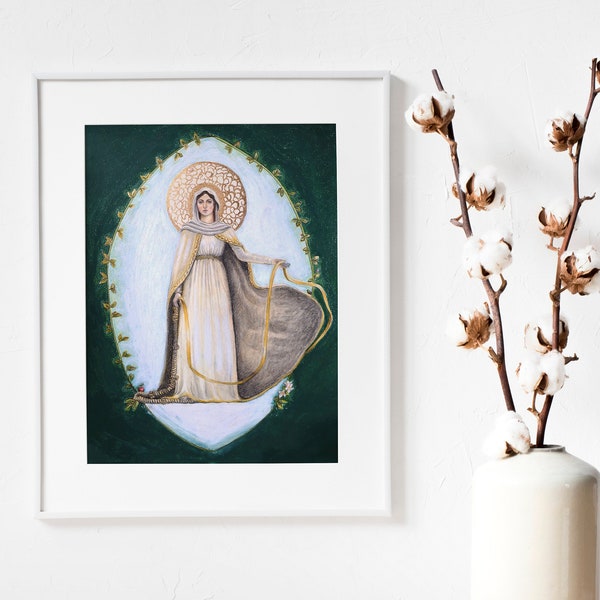 Undoer of Knots Art Print, Catholic Art, Virgin Mary Art, Catholic gift, Catholic gift