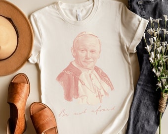 St. John Paul II Tee, Catholic Tee, Catholic Shirt, Catholic Women&#39;s Shirt, Catholic Gift, Catholic gift