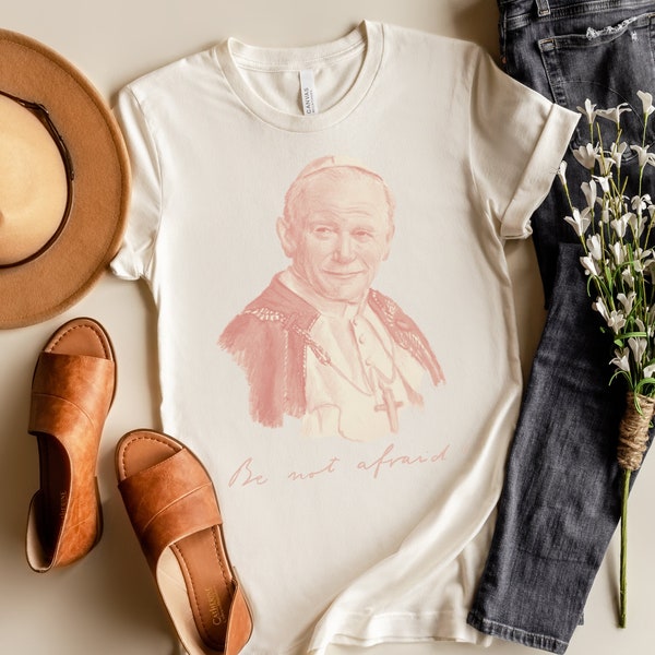 St. John Paul II Tee, Catholic Tee, Catholic Shirt, Catholic Women's Shirt, Catholic Gift, Catholic gift