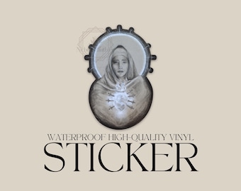 Our Lady of Sorrows Vinyl Sticker, Catholic Sticker, Mary Sticker, Catholic gift