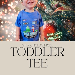 Toddler St. Nicholas Pixel Tee, Catholic Christmas, Catholic Tee, Saint Nicholas Day