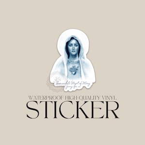 Immaculate Heart of Mary Sticker Catholic Sticker, Catholic gift, Catholic decal, Catholic gift
