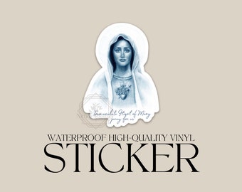 Immaculate Heart of Mary Sticker Catholic Sticker, Catholic gift, Catholic decal, Catholic gift