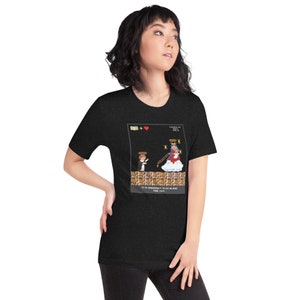 ADULT Rosary Pixel Shirt, catholic gift, Catholic gift Black Heather