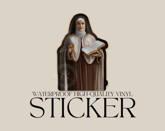 St. Teresa of Avila Sticker, Catholic Sticker, Saint Sticker, Catholic gift