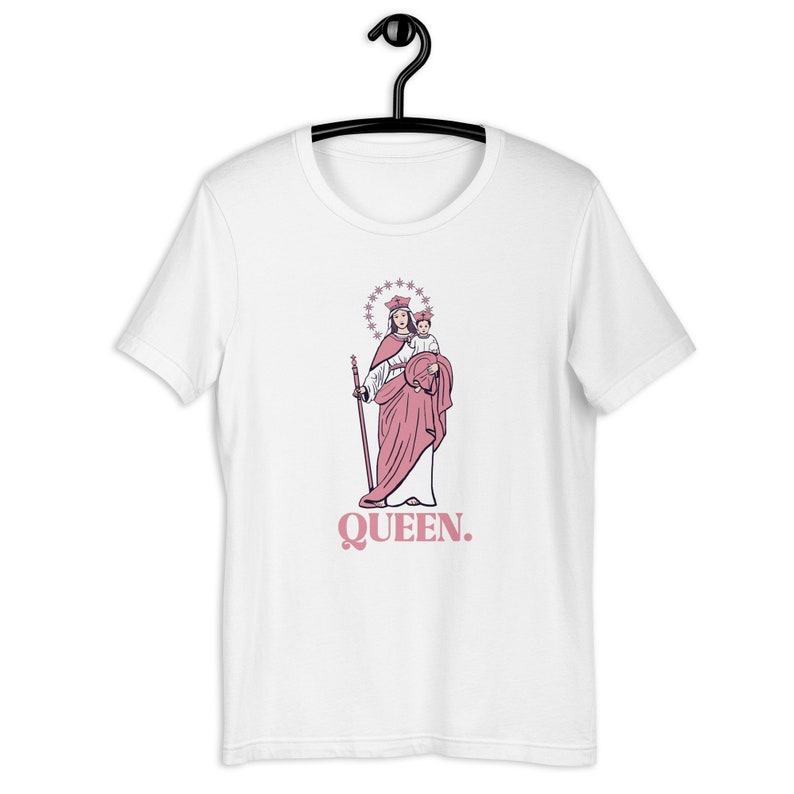 Queen, Virgin Mary tee, Queen of Heaven tee, Catholic tee shirt