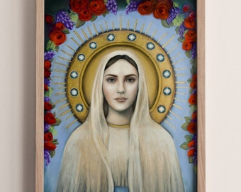 The Immaculate Conception Art Print | Virgin Mary Art | Catholic Art, Catholic gift, Catholic gift