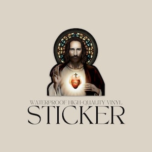 Sacred Heart of Jesus Sticker, Catholic gift