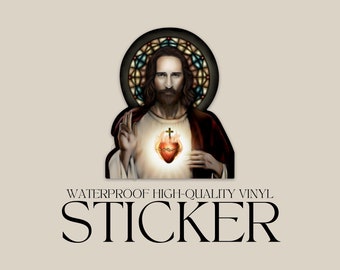 Sacred Heart of Jesus Sticker, Catholic gift