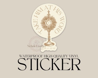 Eucharist Sticker, Monstrance Sticker, Catholic Sticker, Eucharistic Revival, Catholic gift, Catholic decal, Catholic gift