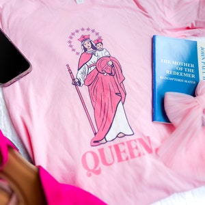 Queen of Heaven tee, Virgin Mary tee, Catholic tee shirt, image 2