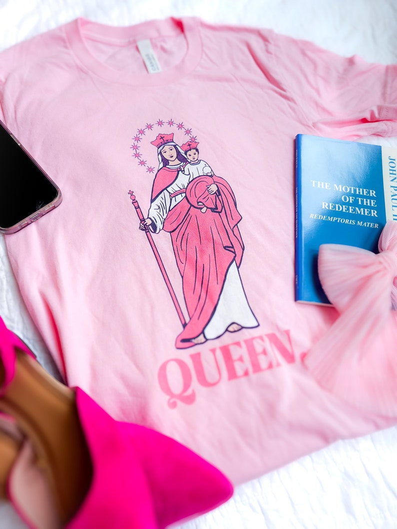 Queen of Heaven tee, Virgin Mary tee, Catholic tee shirt, image 2