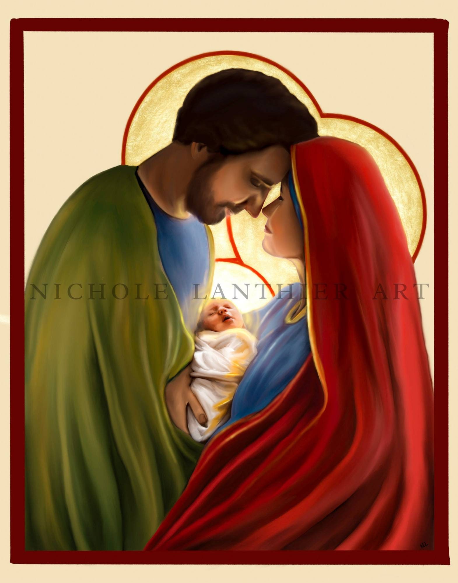 Holy Family 1 Art Print Catholic Art Catholic Gift Etsy