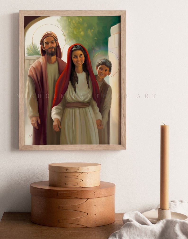 Holy Family 2 Art Print Catholic Art Catholic Gift Etsy