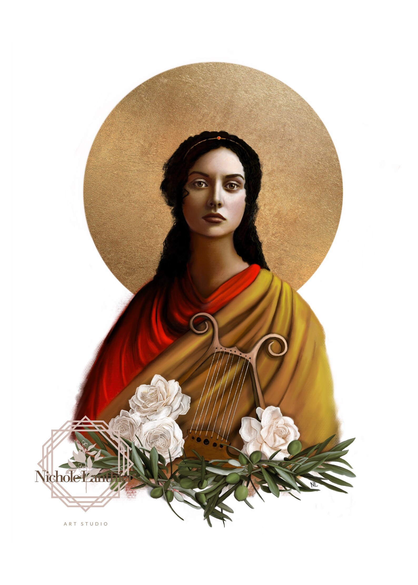 St. Cecilia Art Print, Catholic Art, Saint Art, Catholic Gift, Catholic ...