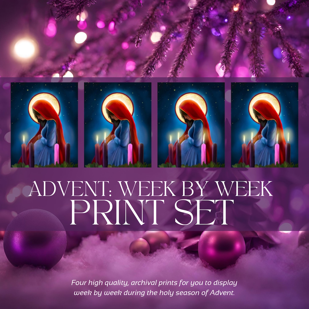 First Week Advent Graphics Advent Week by Week Print Set, Christmas Prints, Catholic Prints ...