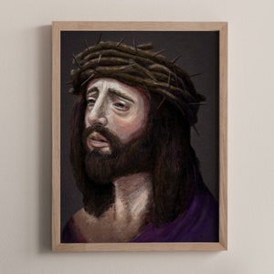 Crown of Thorns Art Print, Jesus Art, Catholic Art, Passion of Christ, Catholic gift, Catholic gift