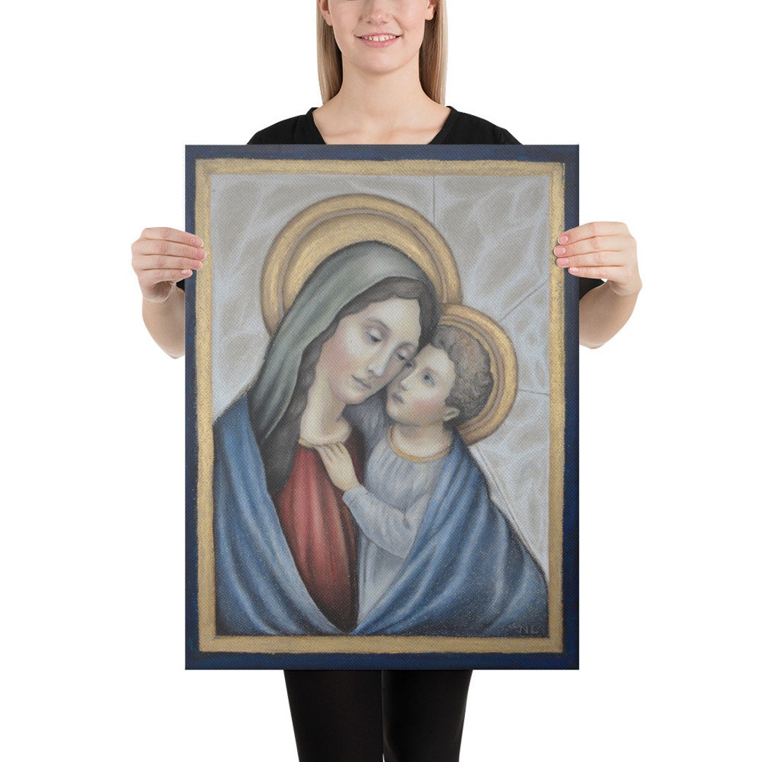 18 X 24 Our Lady of Good Counsel Canvas Print, Catholic Canvas