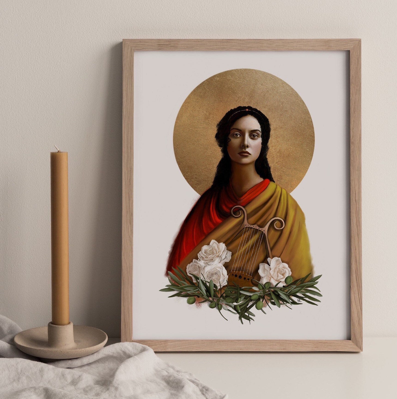 St. Cecilia Art Print, Catholic Art, Saint Art, Catholic Gift, Catholic ...