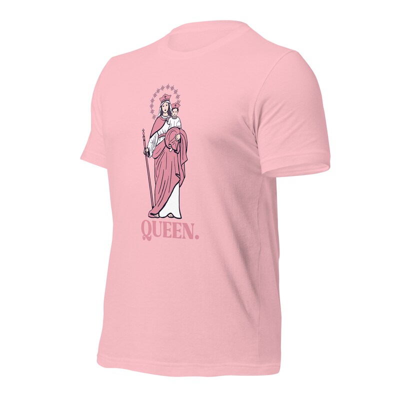 Queen, Virgin Mary tee, Queen of Heaven tee, Catholic tee shirt