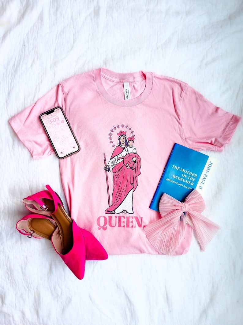 Queen of Heaven tee, Virgin Mary tee, Catholic tee shirt, image 1