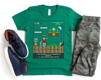 Camiseta infantil de San Carlos Acutis, regalo católico, regalo católico para niños católicos