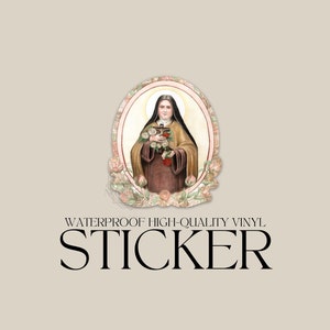 St. Therese Vinyl Sticker, Catholic gift