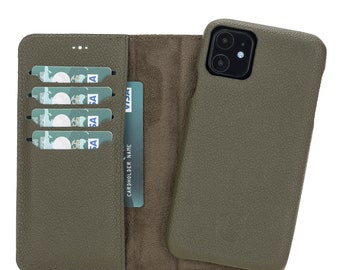 Full Leather Covered Magnetic Detachable Wallet Case in Yellow by Dutchic 6.1 Apple iPhone 11