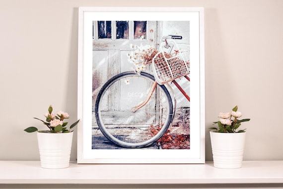 French Wall Art, Retro Bicycle Photo, French Country Decor, Bike Print, Bicycle Wall Art, French Aesthetic, French Countryside,Paris Print