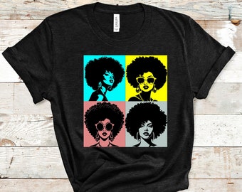 Black Woman History T-Shirt For Women With Natural Hair Afro