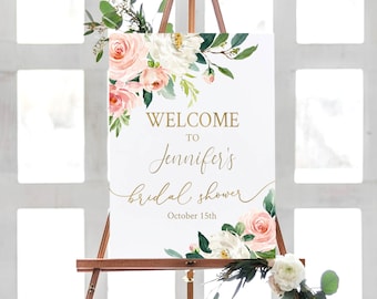 Bridal shower welcome sign Bridal shower decor Bridal shower decorations Hen party sign Bridal welcome sign bridal shower sign FDED1