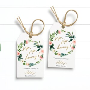Favor Tags Bridal Shower Tags Printable Template Bridal - Etsy