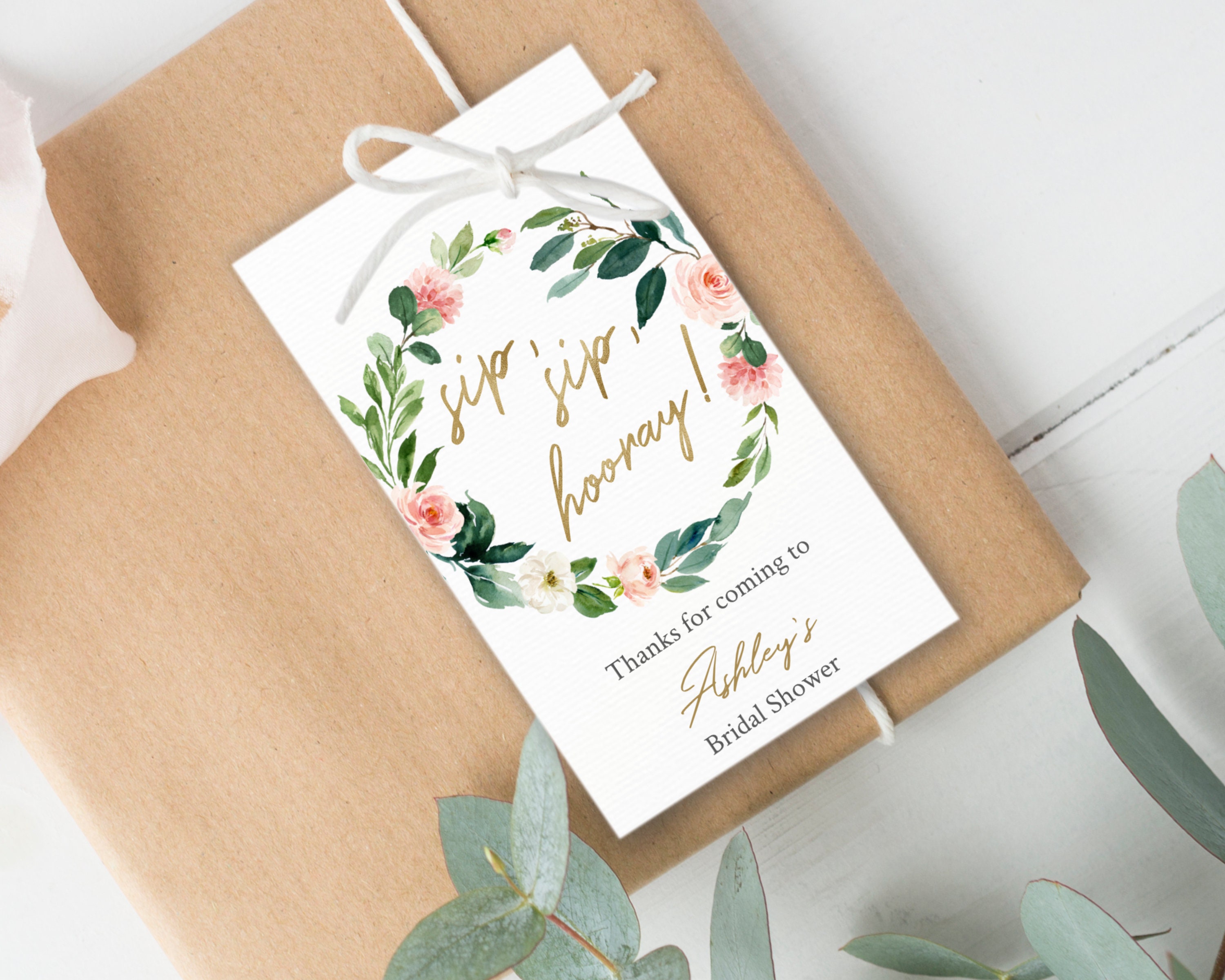 Printable Wedding Shower Favor Tags