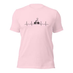 Women&#39;s T-Shirt - Bicycle EKG Heartbeat Design - Stylish and sporty for cyclists - Unisex