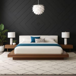 Custom Accent Wall Design – Made for Your Exact Wall Size (2D/3D Plans + DIY Guide)