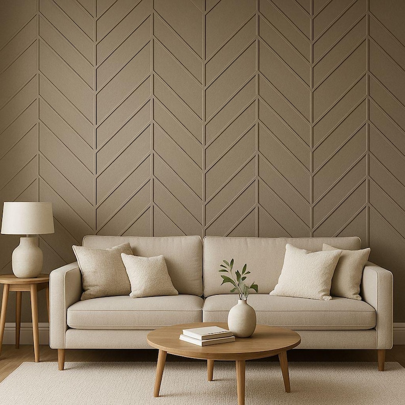 Custom Digital Accent Wall Plan: DIY 2D/3D Panel Design (PDF Guide Included) image 5