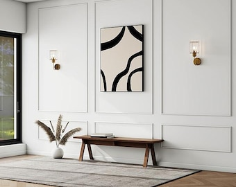 Peel and Stick Wainscoting Panel Kit: 3D Polystyrene Wall Molding