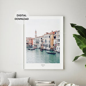 Venice Print, Italy Poster, Gondola Print, Italy Print, Coastal Decor, Travel Decor, Venezia Poster, Italy City Print, Italia, Printable Art