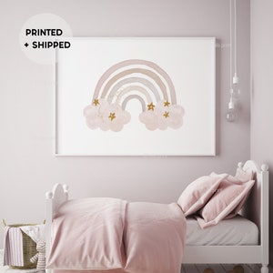 Aquarell Regenbogen Druck, Kinderzimmer Zimmer Dekor, Mädchen Zimmer Poster, Landschaft Kinder Wandkunst, Kinderzimmer Dekor, Kindergarten Kind Kleinkind Drucke, Baby