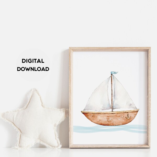 Boat Print 2Pc Set