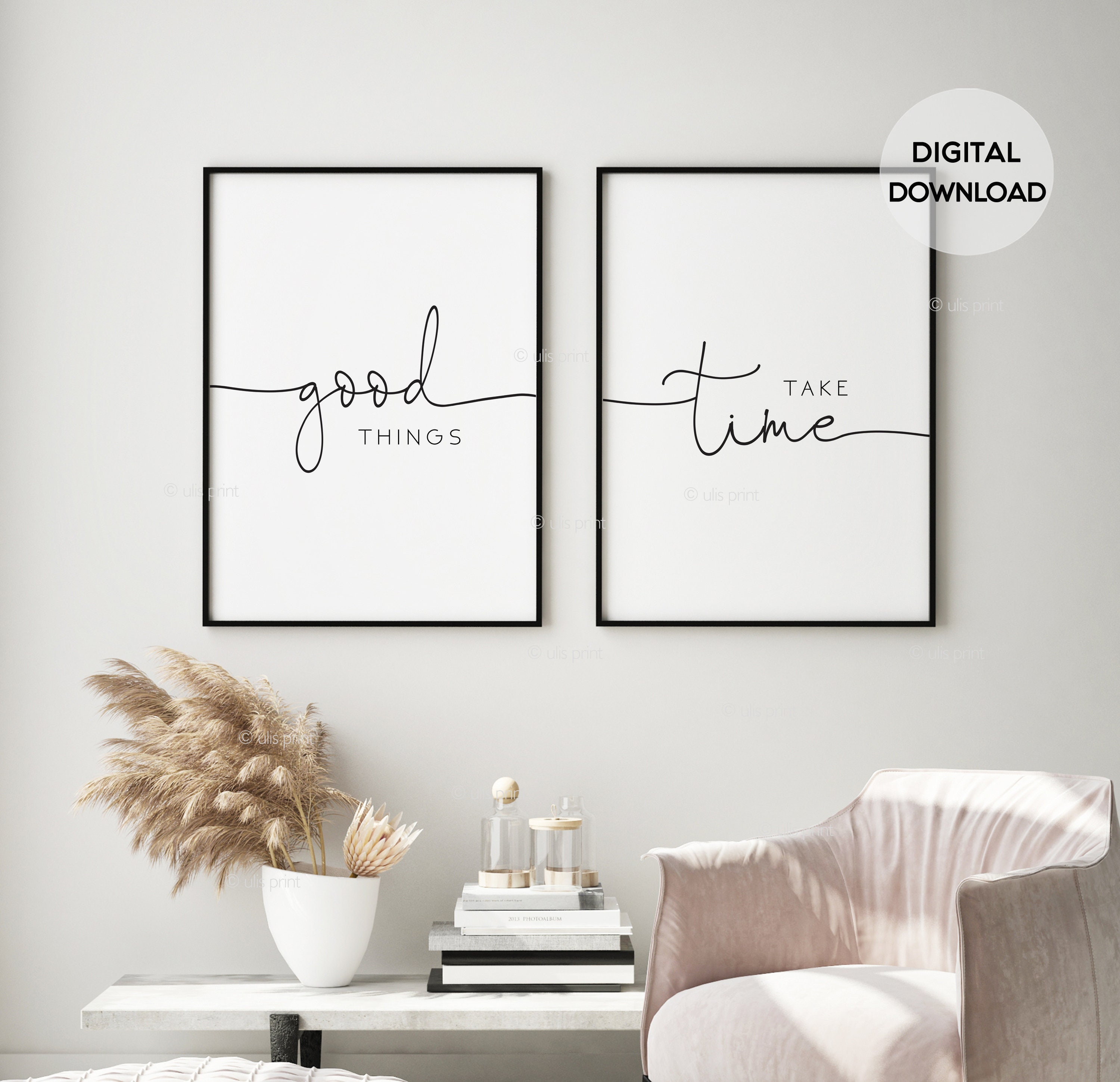 Set of 2 Prints Good Things Take Time Bedroom Prints - Etsy Set of 2 Prints Good Things Take Time Bedroom Prints - Etsy